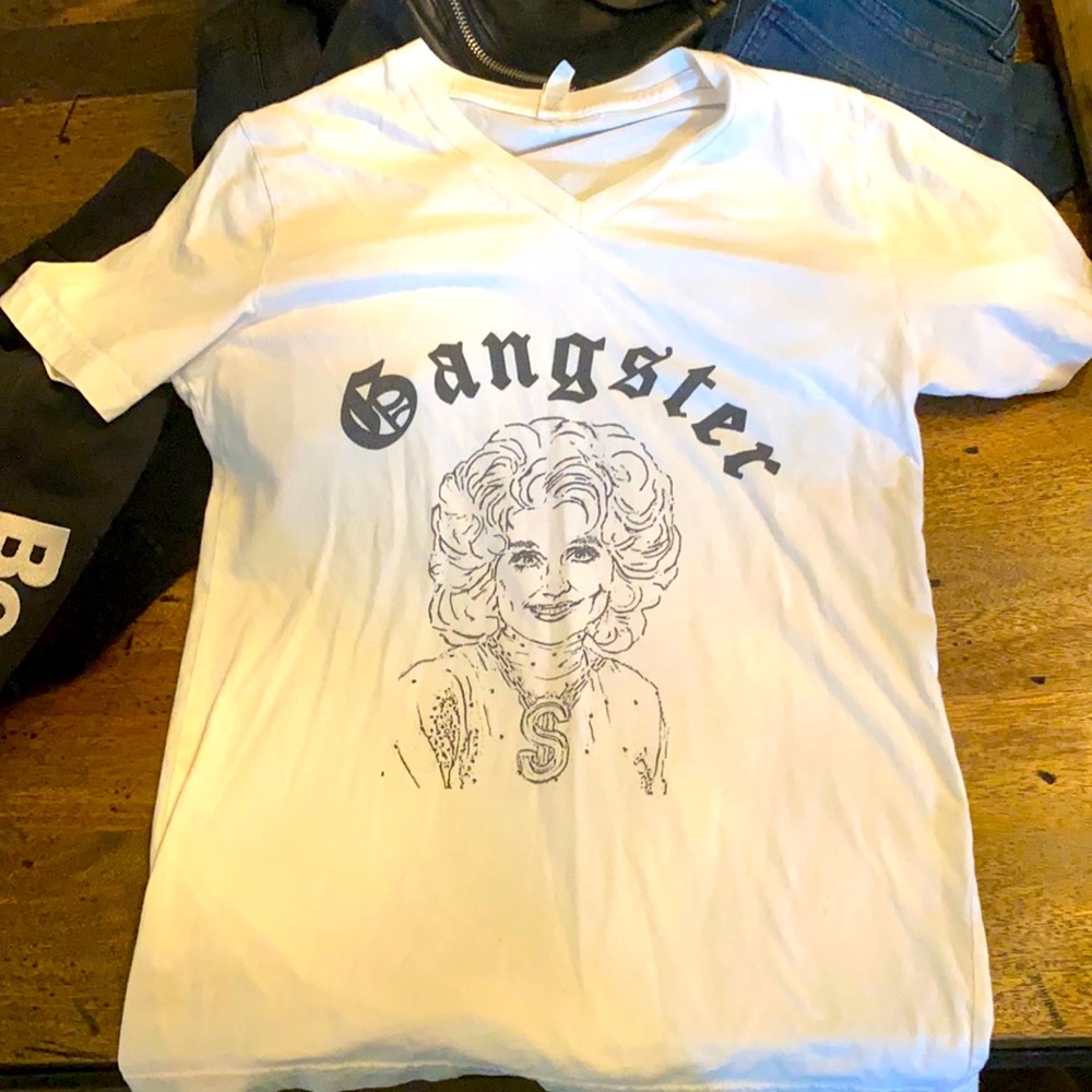 GANGSTER DOLLY PARTON T SHIRT SIZE SMALL